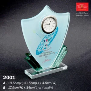 CRYSTAL PLAQUE MEDIUM 2001
