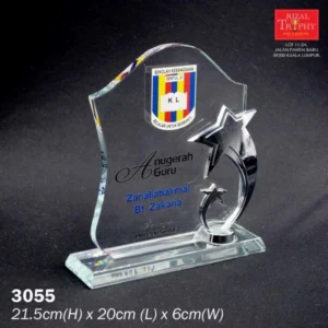 CRYSTAL PLAQUE MEDIUM 3055