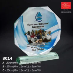 CRYSTAL PLAQUE MEDIUM 8014