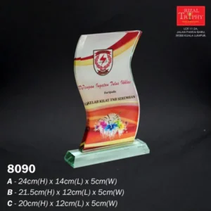 CRYSTAL PLAQUE MEDIUM 8090