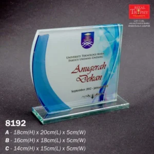 CRYSTAL PLAQUE MEDIUM 8192