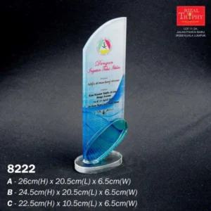 CRYSTAL PLAQUE MEDIUM 8222