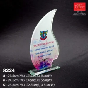 CRYSTAL PLAQUE MEDIUM 8224