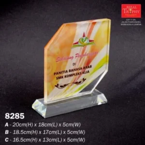 CRYSTAL PLAQUE MEDIUM 8285