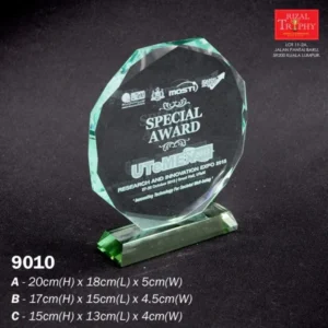 CRYSTAL PLAQUE MEDIUM 9010