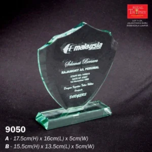 CRYSTAL PLAQUE MEDIUM 9050