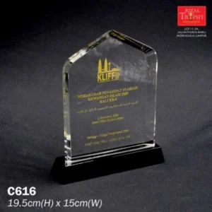 CRYSTAL PLAQUE MEDIUM C616