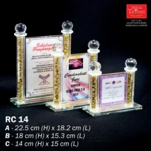 CRYSTAL PLAQUE MEDIUM RC14