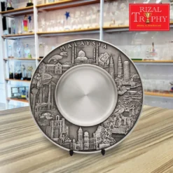 Malaysia Landmark Pewter Plate