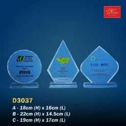 Crystal Plaque D3037