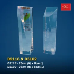 Crystal Trophy D5118 & D5102